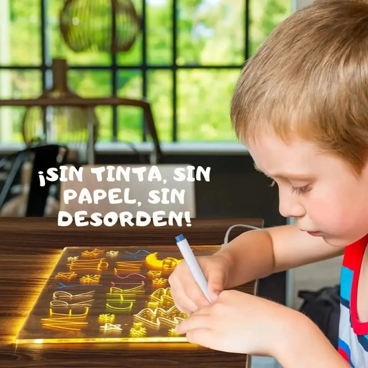 Tablero Mágico para Dibujar con Luz LED